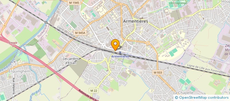 localisation de l'entreprise AU COIN DES COPAINS  ARMENTIERES