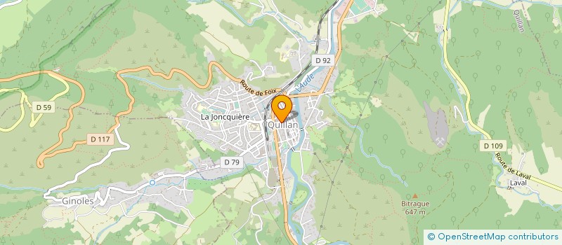 localisation de l'entreprise AU COIN DES GOURMETS  QUILLAN