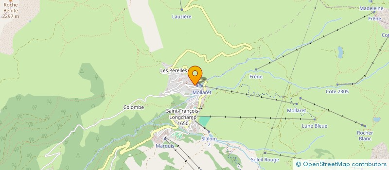 localisation de l'entreprise AU COIN DES MARMOTTES  SAINT FRANCOIS LONGCHAMP