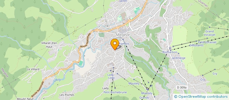 localisation de l'entreprise AU COIN DU FEU  MEGEVE