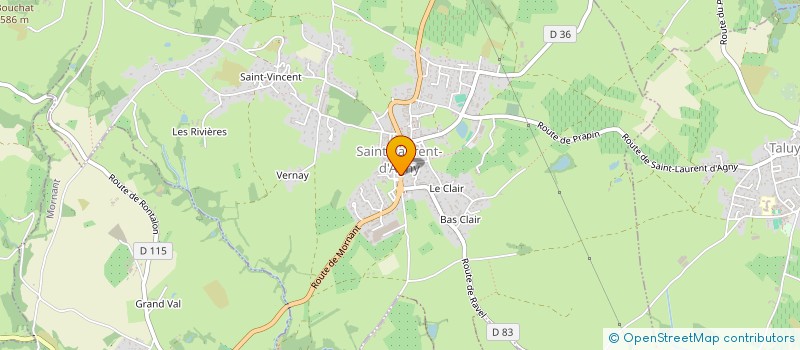 localisation de l'entreprise AU COIN DU FOUR  THURINS