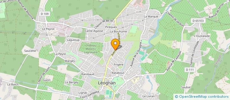 localisation de l'entreprise AU COIN DU GLOBE à LEOGNAN