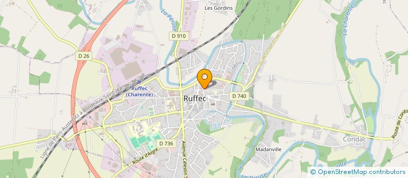 localisation de l'entreprise AU COIN FLEURI à RUFFEC