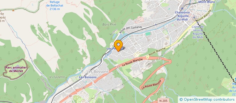 localisation de l'entreprise AU COMPTOIR ALPIN à CHAMONIX-MONT-BLANC