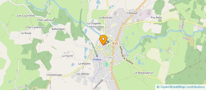 localisation de l'entreprise AU COMPTOIR DE CECILE à CHALUS
