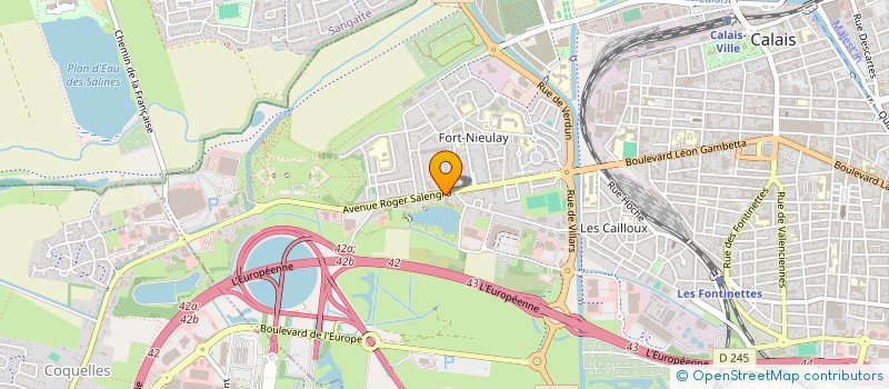 localisation de l'entreprise AU COMPTOIR DE LA PEINTURE  CALAIS