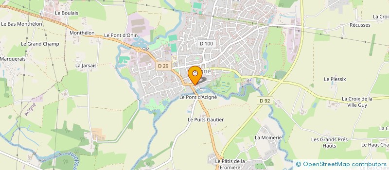 localisation de l'entreprise AU COMPTOIR DES PAINS  ACIGNE