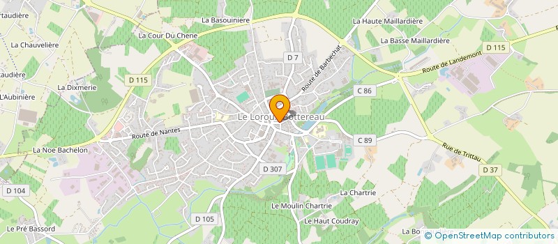 localisation de l'entreprise AU COMPTOIR DES PLANTES ET DES TISANES à LE LOROUX-BOTTEREAU