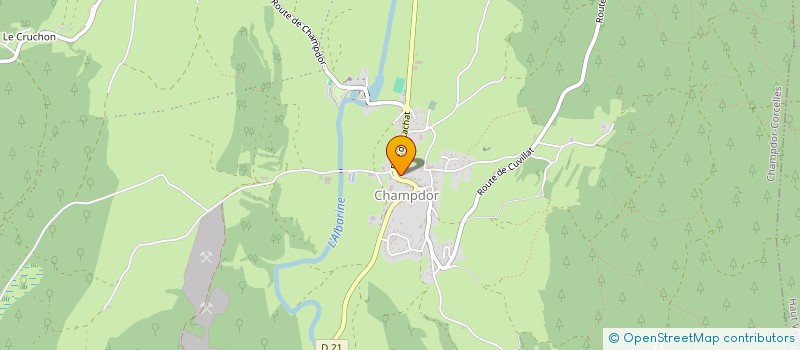 localisation de l'entreprise AU COMPTOIR DES POT'AIN  CHAMPDOR-CORCELLES