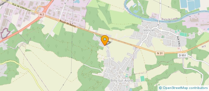 localisation de l'entreprise AU COTE DU MEDICAL  BILLY-SUR-AISNE