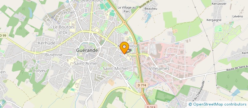 localisation de l'entreprise AU COURS DE L'OR  GUERANDE