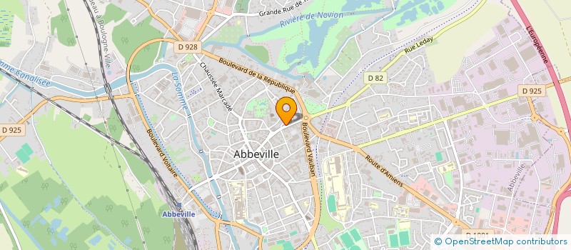 localisation de l'entreprise AU COURS DES HALLES à ABBEVILLE