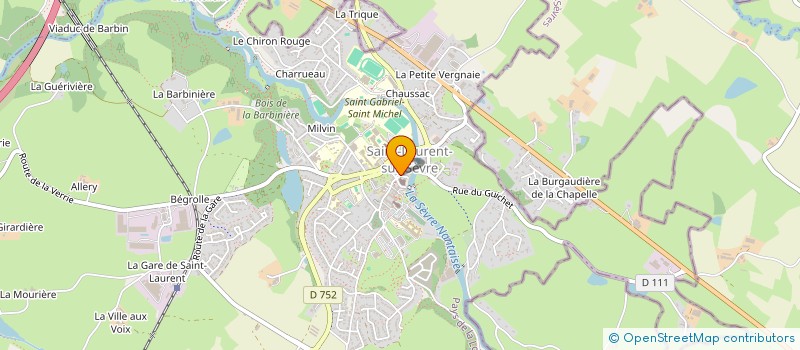 localisation de l'entreprise AU COURS DES HALLES à SAINT-LAURENT-SUR-SEVRE