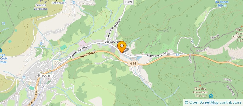 localisation de l'entreprise AU CREUX DU MOULIN  BUSSANG