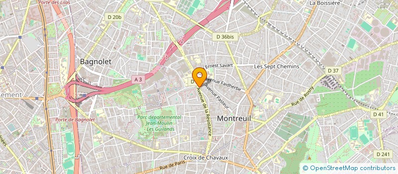 localisation de l'entreprise AU CROISSANT D'OR à MONTREUIL