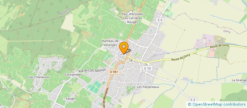 localisation de l'entreprise AU CROISSANT DE LUNE - BOULANGERIE PATISSERIE à GIVRY