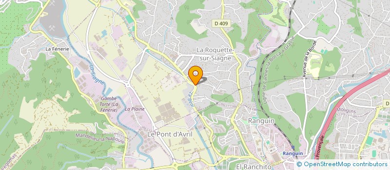 localisation de l'entreprise AU CROUSTILLANT à LA ROQUETTE-SUR-SIAGNE