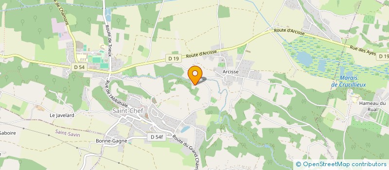 localisation de l'entreprise AU CUR DU MOLE  SAINT-CHEF