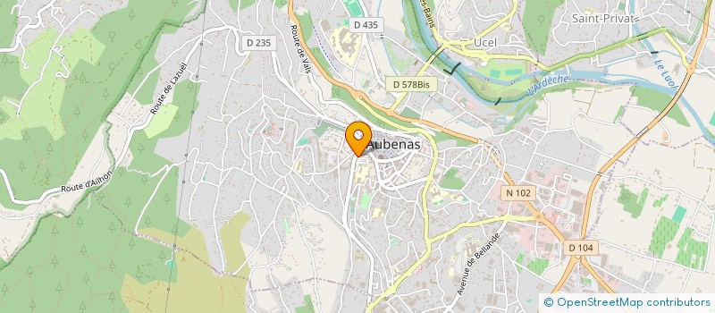 localisation de l'entreprise AU CYBER KFE  AUBENAS