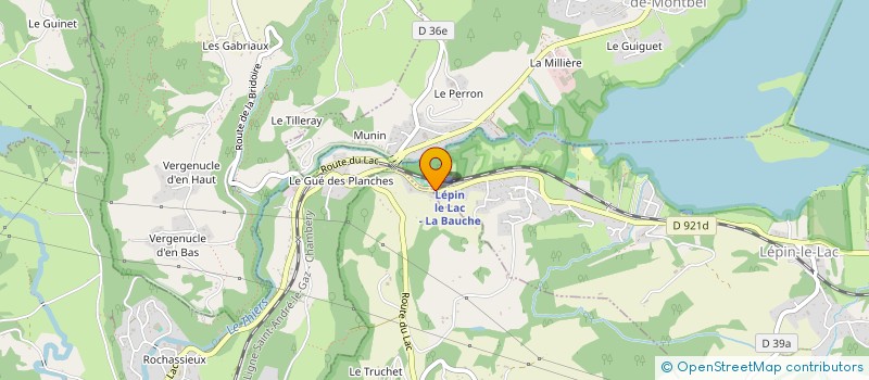 localisation de l'entreprise AU CYGNE GOURMAND  LEPIN-LE-LAC