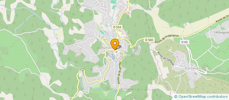 localisation de l'entreprise AU DELA DE LA FORET à BARJOLS