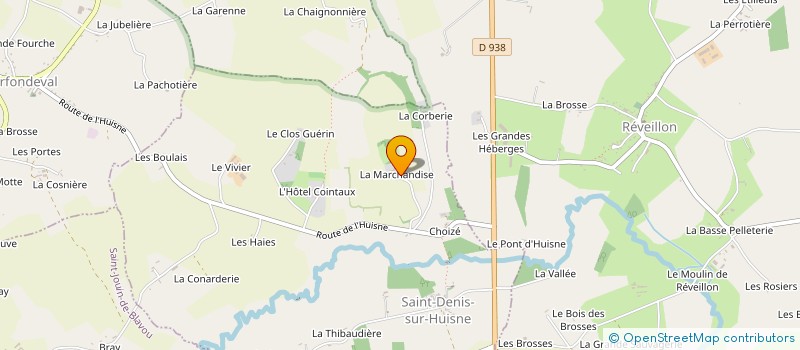 localisation de l'entreprise AU-DELA DES CHAMPS à SAINT-DENIS-SUR-HUISNE