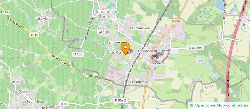 localisation de l'entreprise AU-DELA DES CIMES  ROMANECHE-THORINS