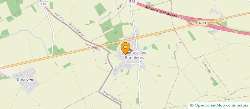 localisation de l'entreprise AU-DELA DES FRONTIERES  CHAUFOUR-LES-BONNIERES