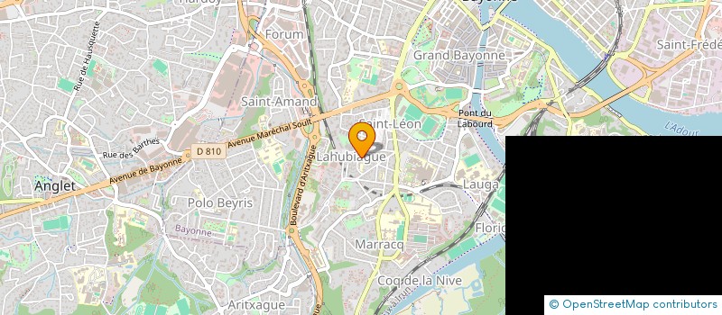 localisation de l'entreprise AU DELA DES FRONTIERES à BAYONNE