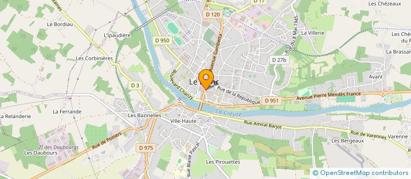 localisation de l'entreprise AU DELICE à LE BLANC