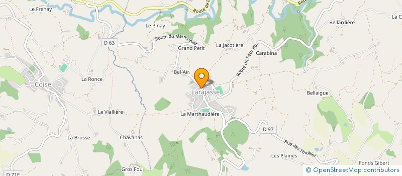 localisation de l'entreprise AU DELICE DU PAIN à LARAJASSE