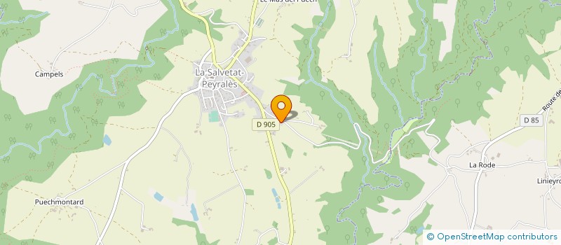 localisation de l'entreprise AU DELICE PAYSAN à LA SALVETAT-PEYRALES