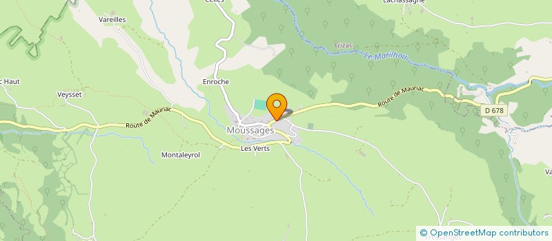 localisation de l'entreprise AU-DESSOUS DES VOLCANS à MOUSSAGES