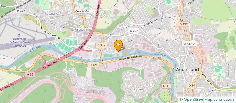 localisation de l'entreprise AU DETOUR D'UN SON  AUDINCOURT