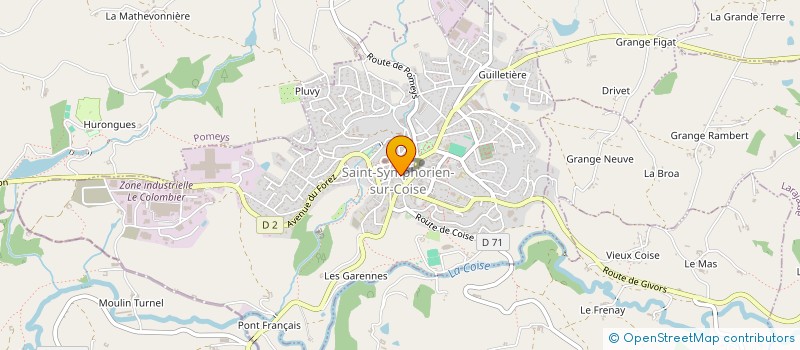 localisation de l'entreprise AU DIABLOTIN  SAINT-SYMPHORIEN-SUR-COISE