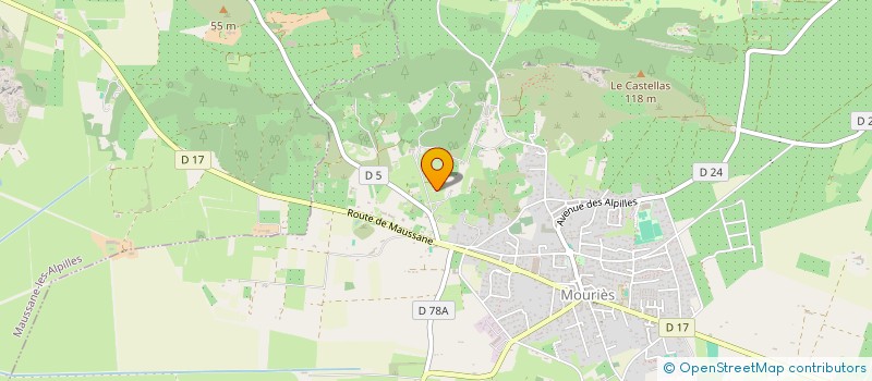 localisation de l'entreprise AU DOMAINE DES OLIVIERS DE PROVENCE  MOURIES