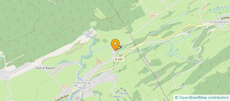 localisation de l'entreprise AU DOUBS CHALET DU JURA  FONCINE-LE-HAUT