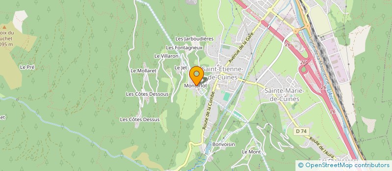 localisation de l'entreprise AU DOUX FLOCON  SAINT-ETIENNE-DE-CUINES