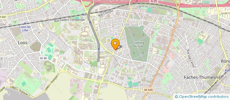 localisation de l'entreprise AU FAUBOURG DES HALLES  LILLE