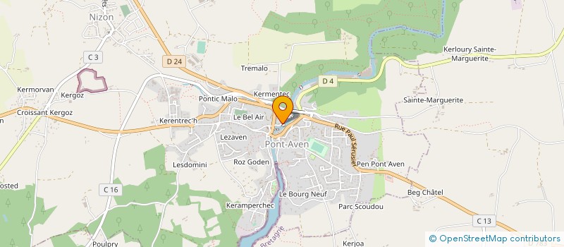 localisation de l'entreprise AU FIL DE L'AVEN  PONT-AVEN