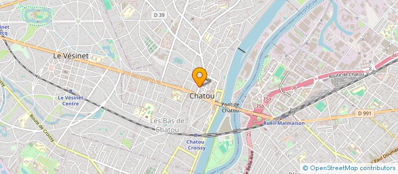 localisation de l'entreprise AU FIL DE L'EAU  CHATOU