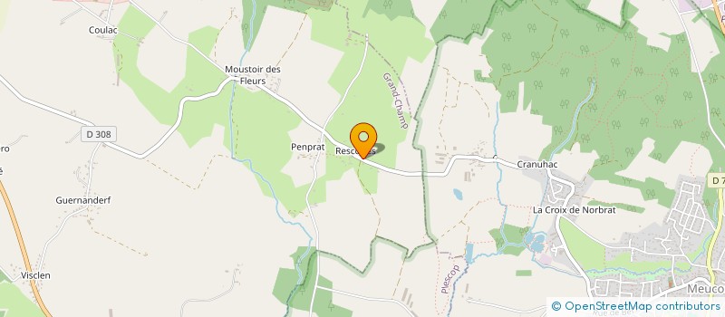 localisation de l'entreprise AU FIL DE L'EAU  GRANDCHAMP