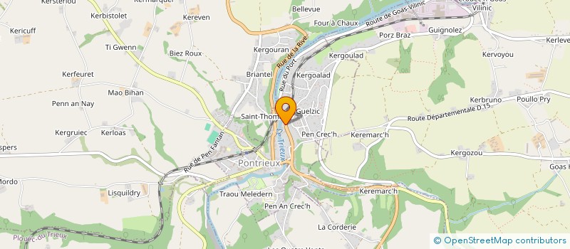 localisation de l'entreprise AU FIL DE L EAU  PONTRIEUX