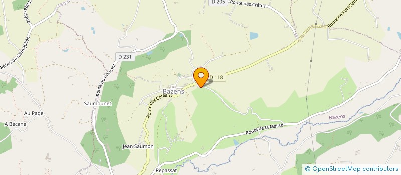 localisation de l'entreprise AU FIL DE L'EAU  BAZENS