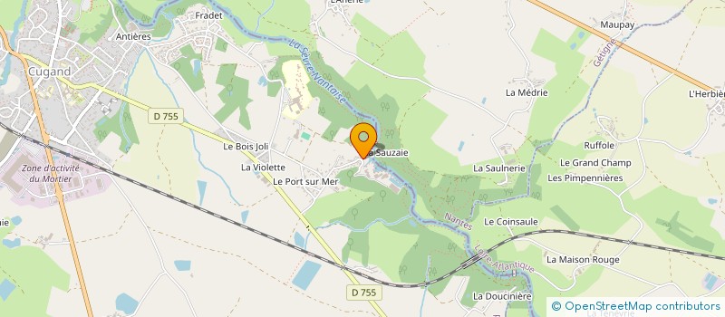 localisation de l'entreprise AU FIL DE L'EAU  CUGAND