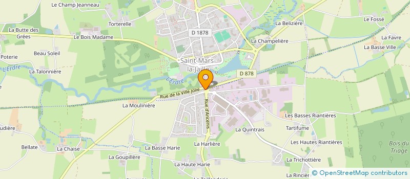 localisation de l'entreprise AU FIL DE L'EAU  VALLONS-DE-L'ERDRE