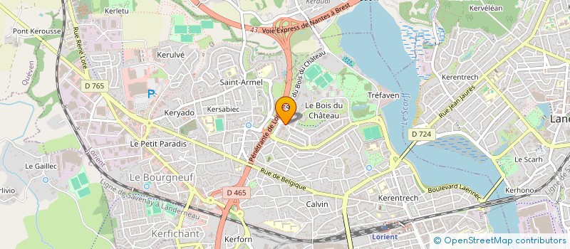 localisation de l'entreprise AU FIL DE L'ETRE  QUEVEN