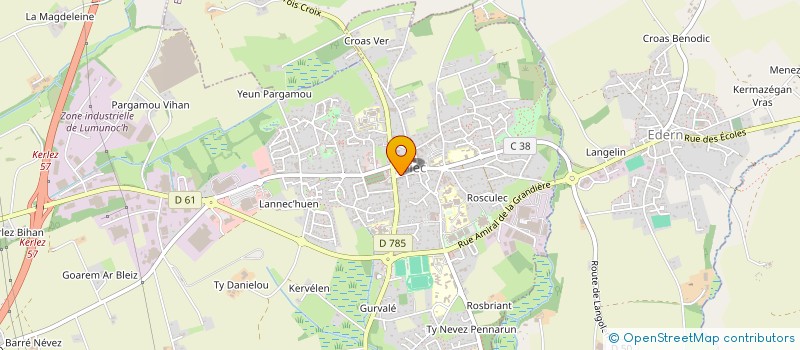 localisation de l'entreprise AU FIL DE LA COUTURE  BRIEC