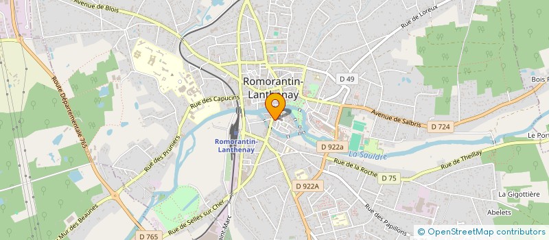 localisation de l'entreprise AU FIL DE LA SAULDRE à ROMORANTIN-LANTHENAY