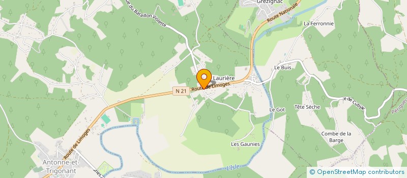 localisation de l'entreprise AU FIL DES AGES  ANTONNE-ET-TRIGONANT